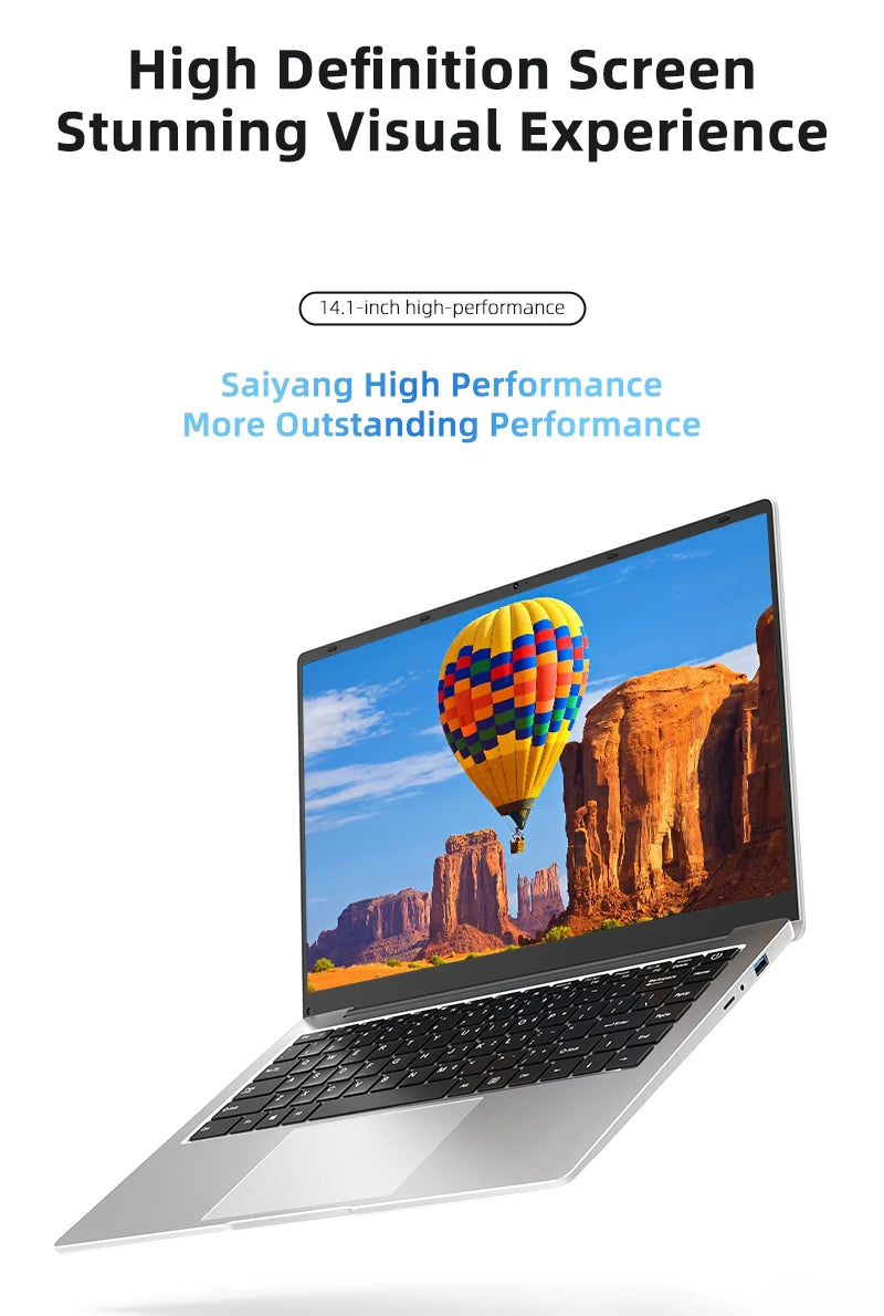 2025 Laptop Computer Windows 11 Notebook 14.1" Intel Core i7 7500U 12GB 512GB SSD 1920*1080 Resolution Office Study PC computer