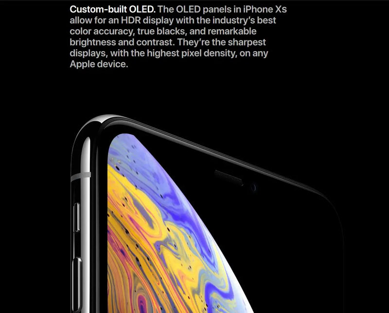 Apple iPhone XS 64GB/256GB ROM Original 5.8" Retina OLED Display RAM 4GB IOS NFC FACE ID Genuine 4G LTE Smart Phone