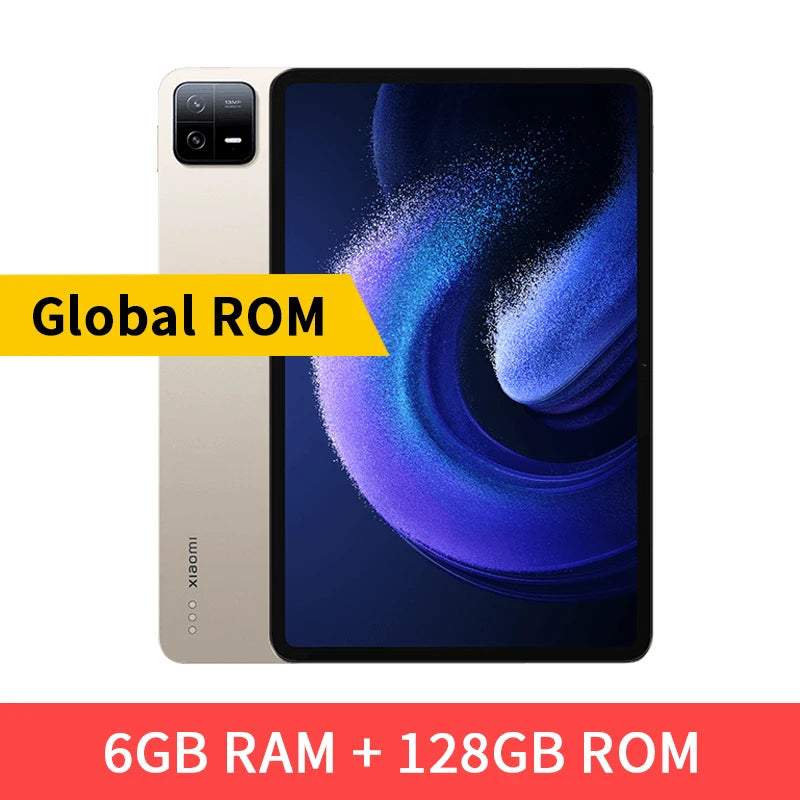 Xiaomi Mi Pad 6 Global ROM Snapdragon 870 Tablet 11" 2.8K 144Hz Screen MIUI 14 8840mAh 33W Fast Charging 13MP Rear Camera