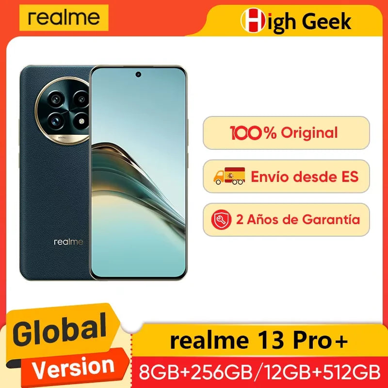 Global Version realme 13 Pro Plus 5G Smartphone Snapdragon 7s Gen 2 120Hz Curved Vision Display 80W SUPERVOOC Charge AI Imaging