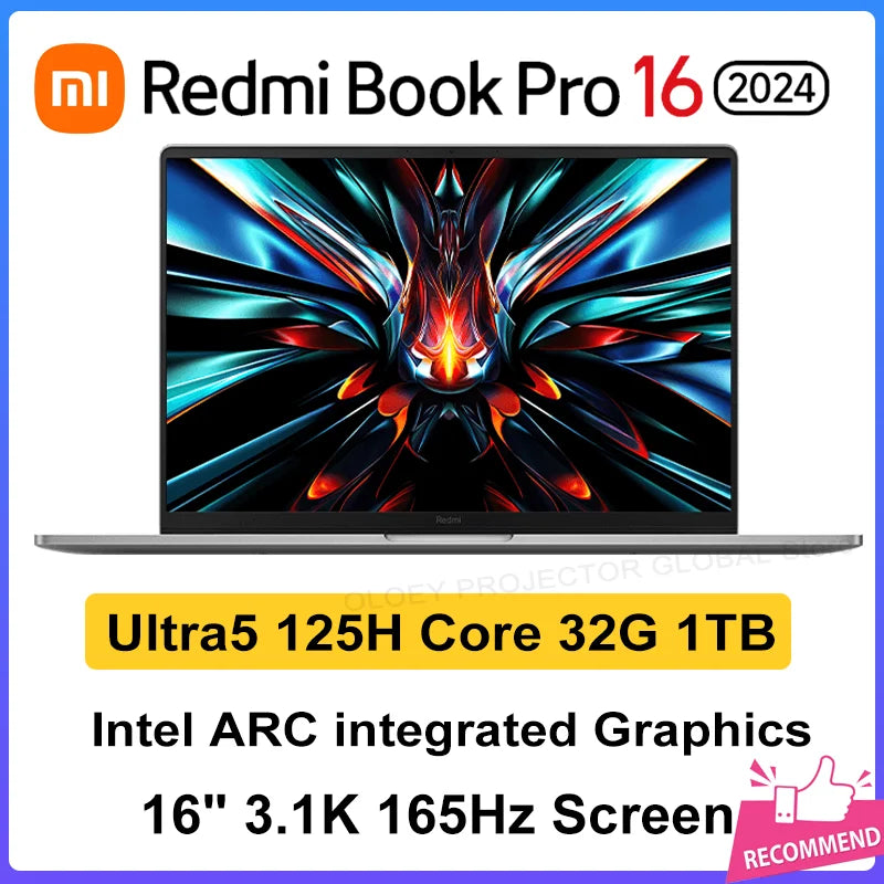 Xiaomi Redmi Book Pro 16 2024 intel Ultra 5/Ultra 7 32GB RAM 1TB SSD ARC 3K 120Hz Screen JYU4592CN/JYU4593CN