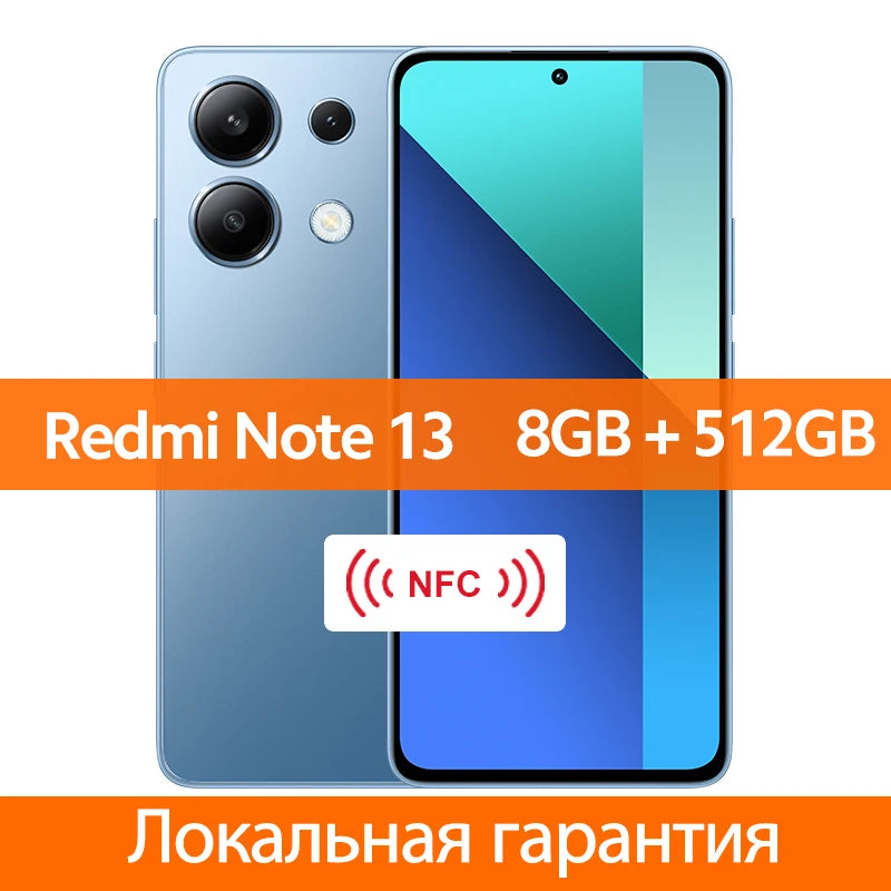 Global Version Xiaomi Redmi Note 13 Cellphone 120Hz AMOLED display 33W charging 108MP camera Snapdragon 685 Octa core