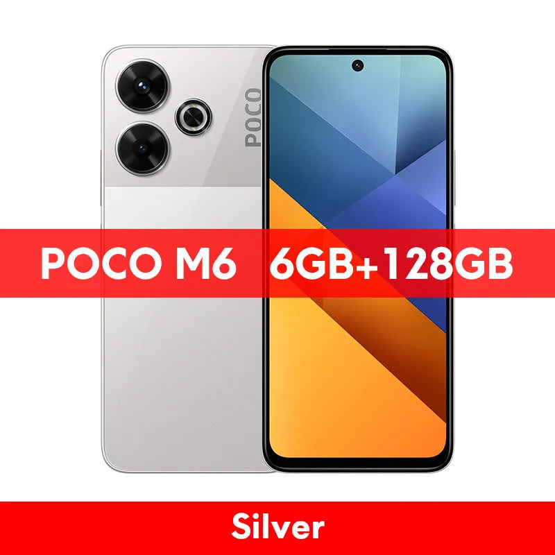 POCO M6 Global Version Smartphone MediaTek Helio G91 Ultra 6.79'' Display 90Hz 33W Fast Charging 5030mAh Battery 108MP NFC