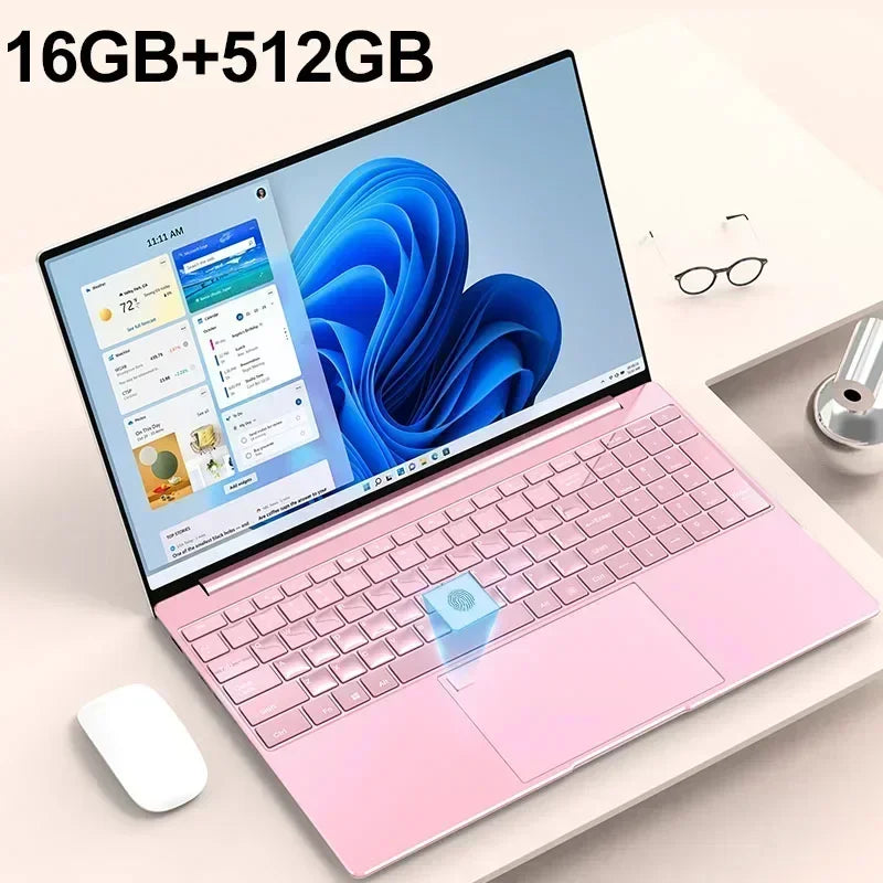 Portable Laptop 15.6" 32GB Ram DDR4 2TB SSD Windows 11 Notebook Pc Gamer Intel N5095 Office Computer with Backlit Fingerprint