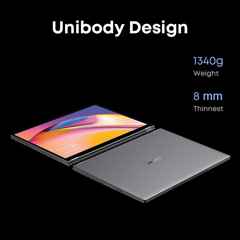 CHUWI FreeBook 360° Laptop Tablet 13.5 Inch FHD Touch Screen Windows 11 Intel N100 Quad Core 12GB LPDDR5 512G SSD WIFI6