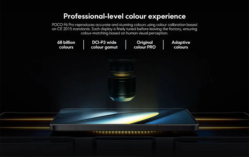 POCO F6 Pro Global Version Cellphone Snapdragon 8 Gen 2 WQHD+ 6.67” 120Hz Flow AMOLED display 120W HyperCharge 5000mAh battery