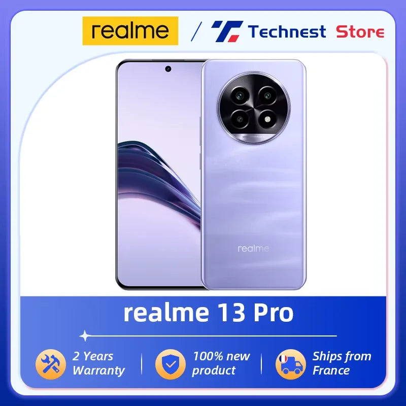 Global Version realme 13 Pro Snapdragon 7s Gen 2 Smartphone 5G Sony LYT-600 OIS Camera 120Hz Display 5200mAh Battery AI Imaging