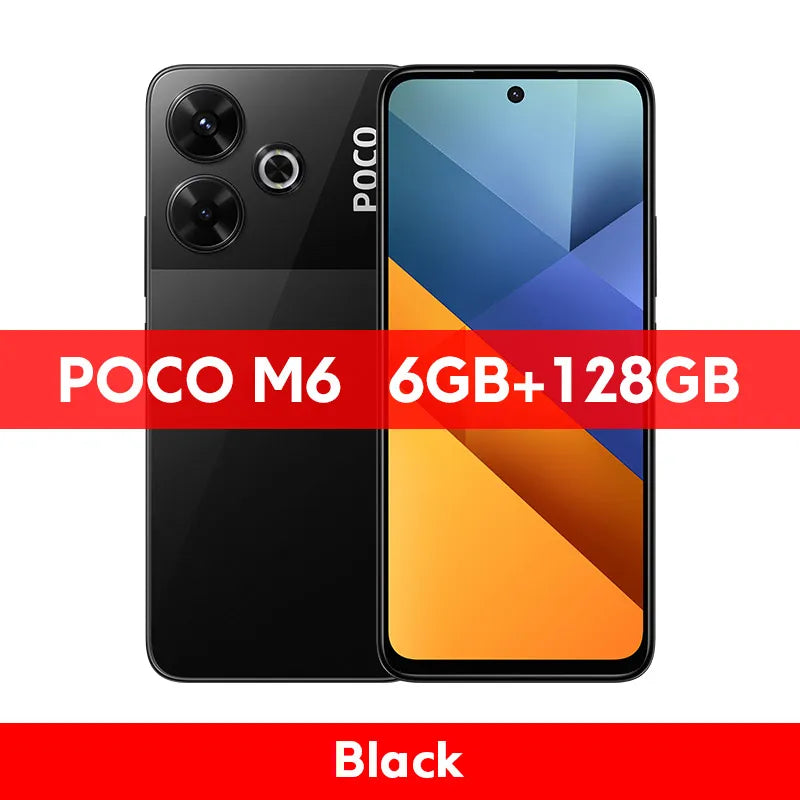 POCO M6 Global Version Smartphone MediaTek Helio G91 Ultra 6.79'' Display 90Hz 33W Fast Charging 5030mAh Battery 108MP NFC