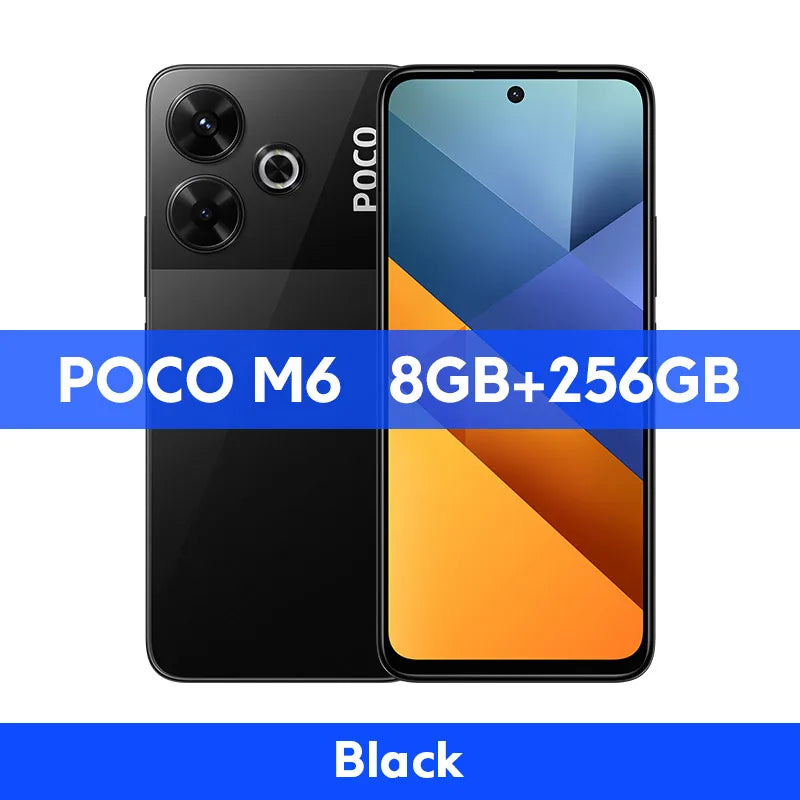 POCO M6 Global Version Smartphone MediaTek Helio G91 Ultra 6.79'' Display 90Hz 33W Fast Charging 5030mAh Battery 108MP NFC