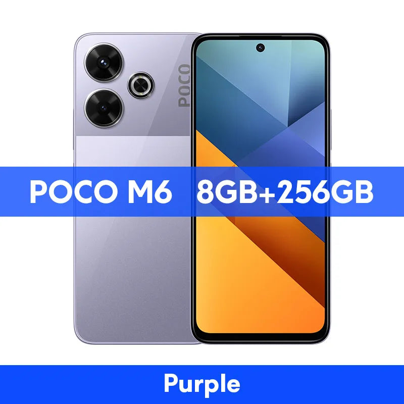 POCO M6 Global Version Smartphone MediaTek Helio G91 Ultra 6.79'' Display 90Hz 33W Fast Charging 5030mAh Battery 108MP NFC