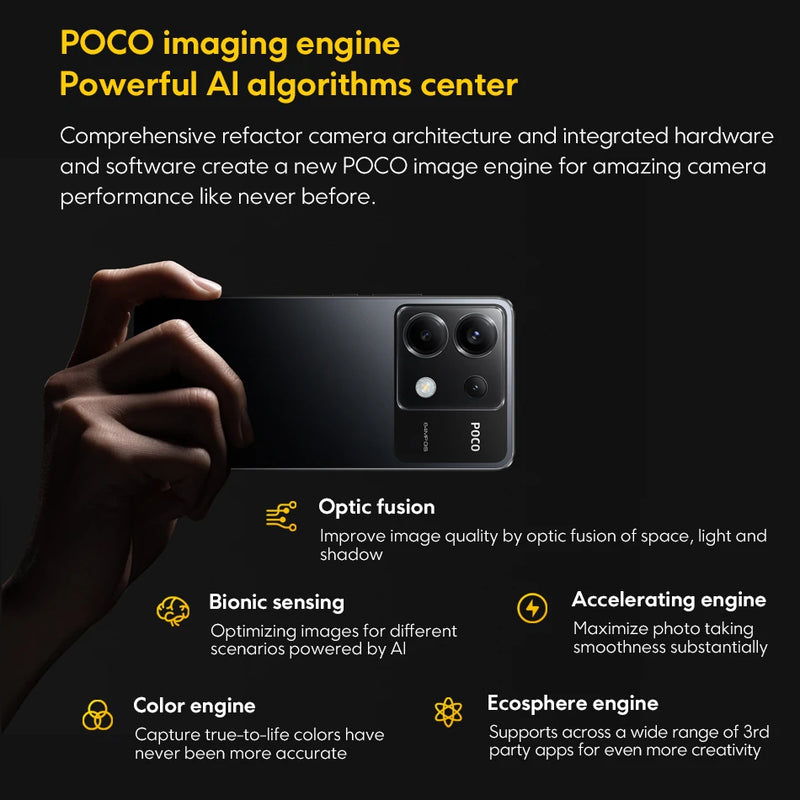 POCO X6 5G Global Version Smartphone NFC Snapdragon 7s Gen 2 120Hz Flow AMOLED Display 64MP Camera with OIS NFC 67W Charger