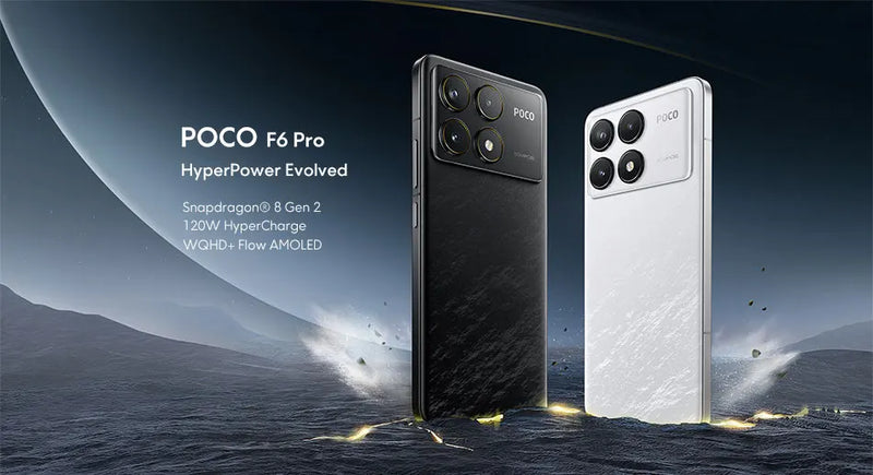 POCO F6 Pro Global Version Cellphone Snapdragon 8 Gen 2 WQHD+ 6.67” 120Hz Flow AMOLED display 120W HyperCharge 5000mAh battery