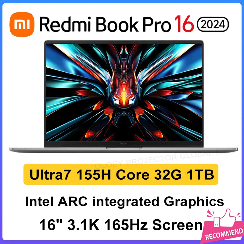 Xiaomi Redmi Book Pro 16 2024 intel Ultra 5/Ultra 7 32GB RAM 1TB SSD ARC 3K 120Hz Screen JYU4592CN/JYU4593CN