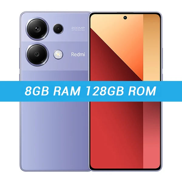 Global Version Xiaomi Redmi Note 13 Pro 4G Cellphone 8GB 256GB 200MP OIS Camera 6.67" 120Hz AMOLED Display NFC 67W Fast Charging