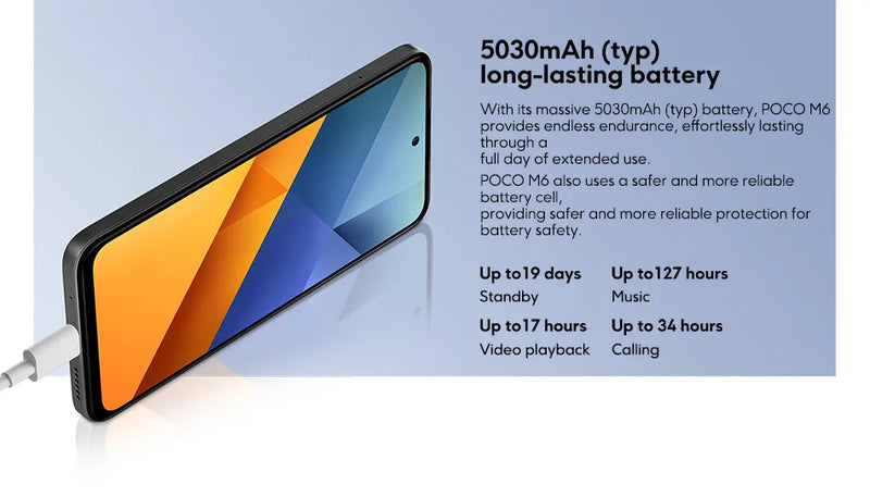 POCO M6 Global Version Smartphone MediaTek Helio G91 Ultra 6.79'' Display 90Hz 33W Fast Charging 5030mAh Battery 108MP NFC