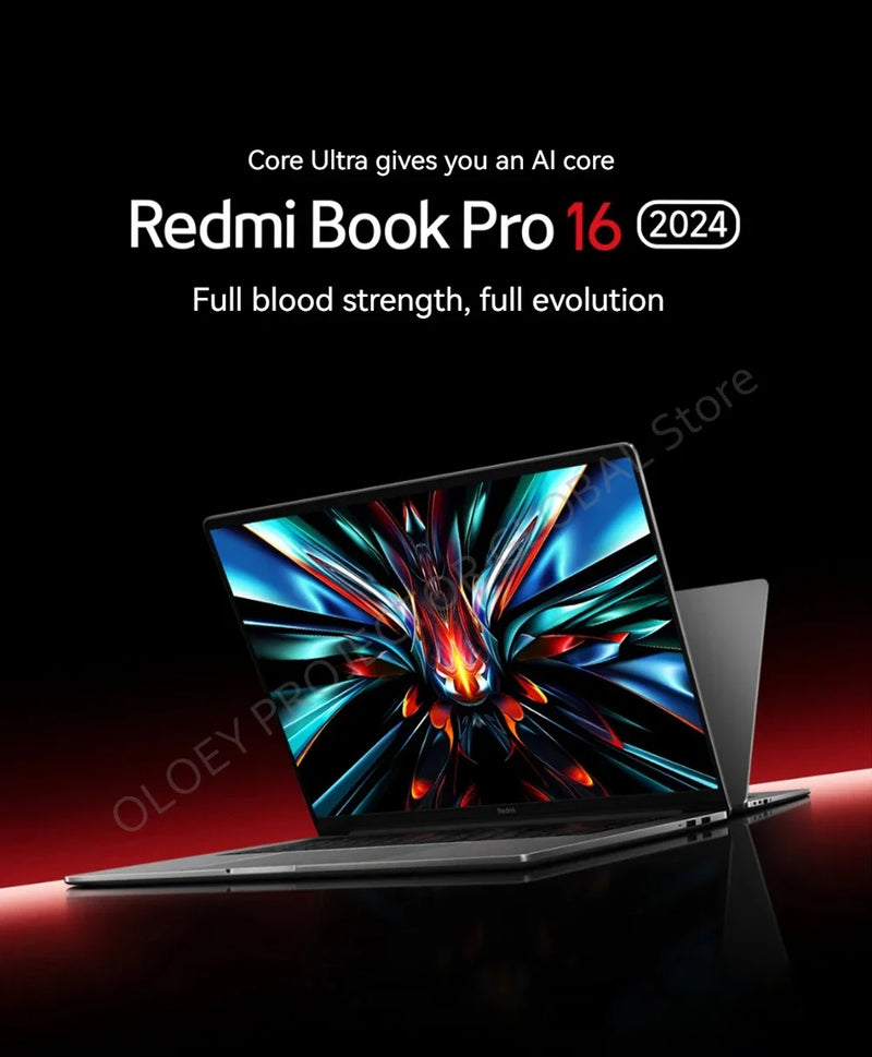 Xiaomi Redmi Book Pro 16 2024 intel Ultra 5/Ultra 7 32GB RAM 1TB SSD ARC 3K 120Hz Screen JYU4592CN/JYU4593CN