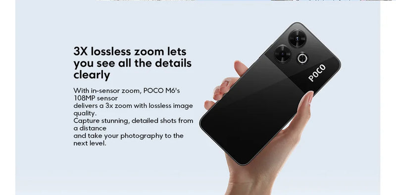 POCO M6 Global Version Smartphone MediaTek Helio G91 Ultra 6.79'' Display 90Hz 33W Fast Charging 5030mAh Battery 108MP NFC