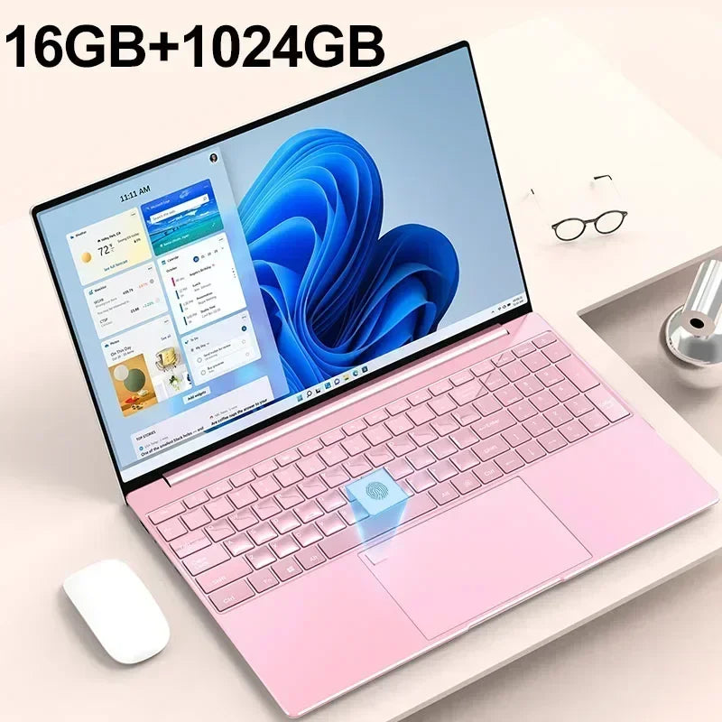 Portable Laptop 15.6" 32GB Ram DDR4 2TB SSD Windows 11 Notebook Pc Gamer Intel N5095 Office Computer with Backlit Fingerprint