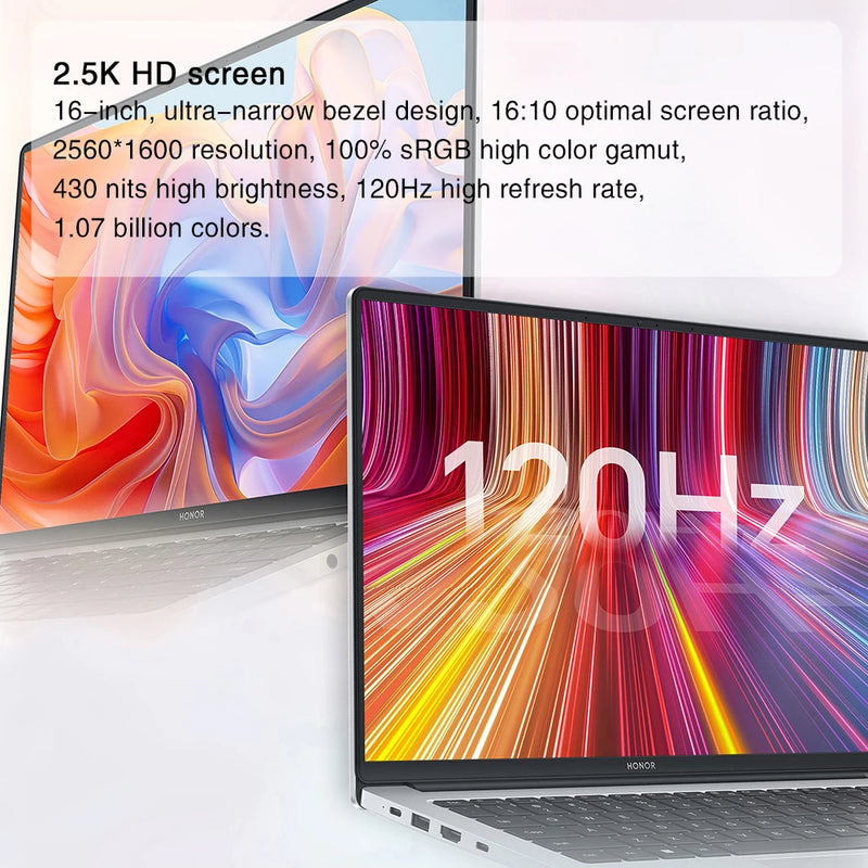 HONOR MagicBook X16 Plus 2024 Laptop AMD Ryzen R7 8845HS 16GB 32GB 512GB 1TB 16" Inch 2.5K 120Hz Notebook Ultrabook Computer PC